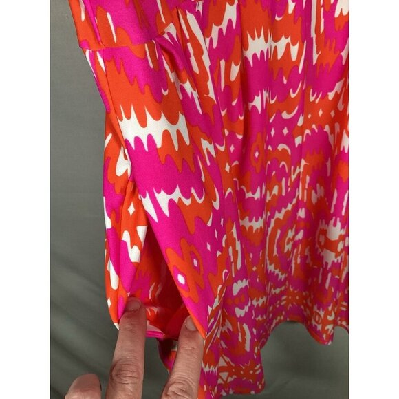 JUDE CONNALLY Bright Geometric Abstract Tank Dress Pockets Small Summer Vacation - Picture 5 of 7